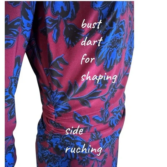 Lauren Ralph Lauren Ruched Dress | Bold Floral | Work to Dinner Chic | Women’s 4 - Picture 8 of 15